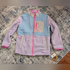 Eddie Bauer Kids Polar Fleece Zip Up Jacket Girls Size M 10-12 NWT